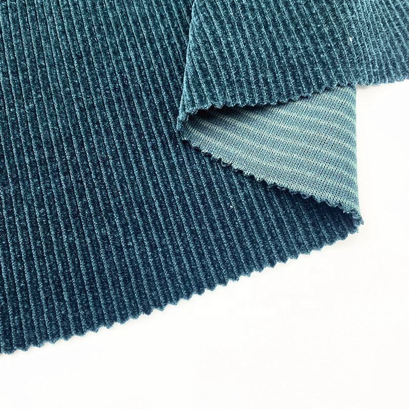 Yunda New design 100% polyester fabric solid rib knit jersey fabric microfiber chenille fabric for clothing