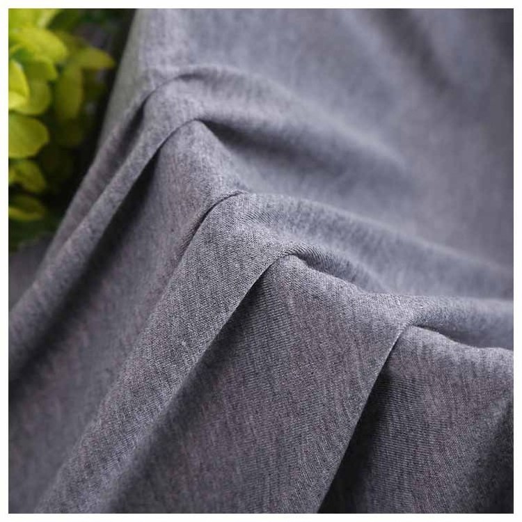 TCR 155Gsm 50 Polyester 25 Cotton 25 Rayon Melange Yarn Knitted Fabric Polycotton Jersey Rayon Fabric For Garment