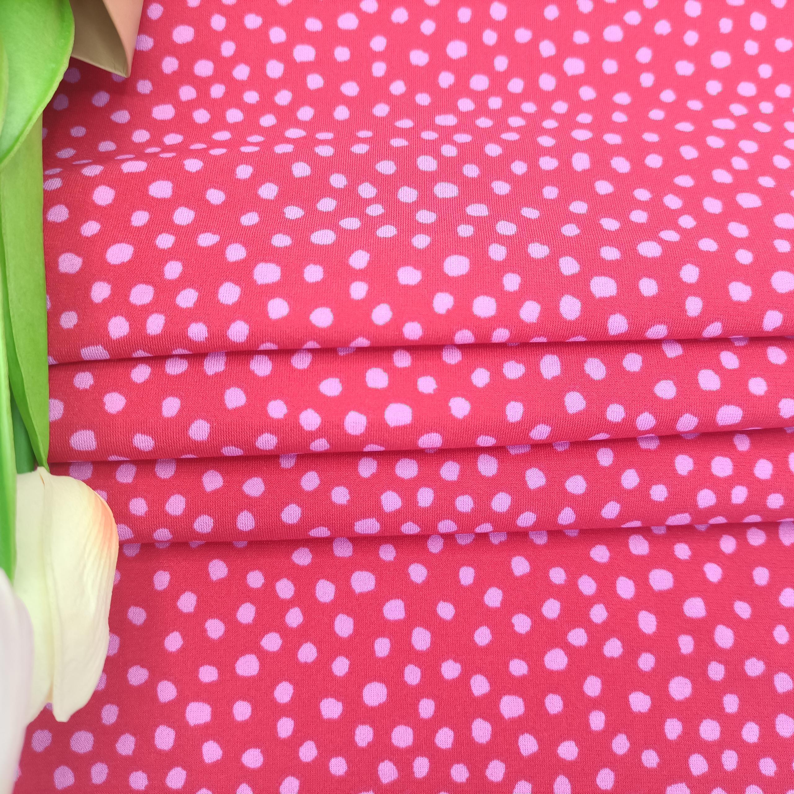 Manufacturer Wholesale Wrinkle Resistant Swiss Dot Fabric Sublimation Print 95 Polyester 5 Elastane Fabric