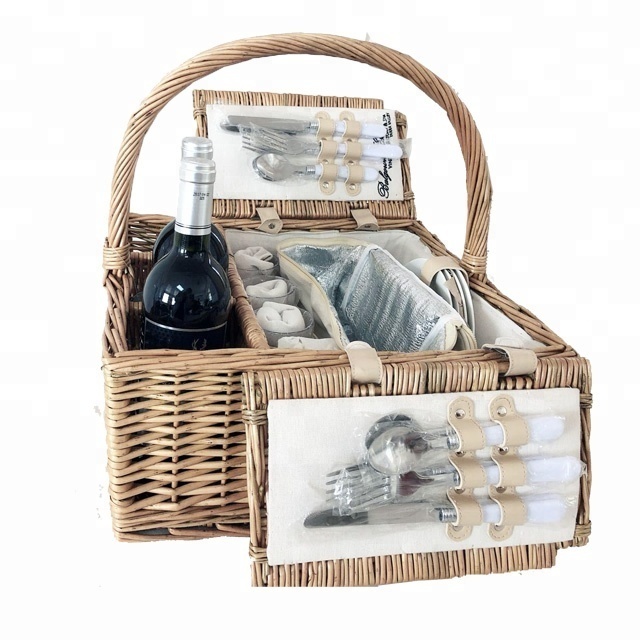 Cheap Customized Design Wicker Picnic Basket For Outdoor Carrying