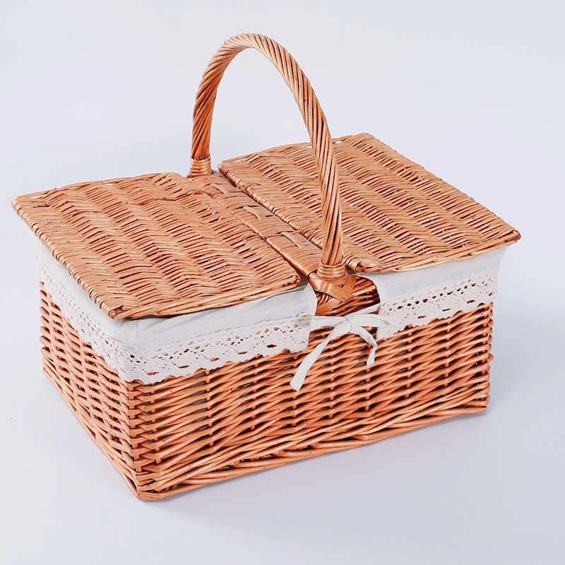 Cheap Customized Design Wicker Picnic Basket For Outdoor Carrying