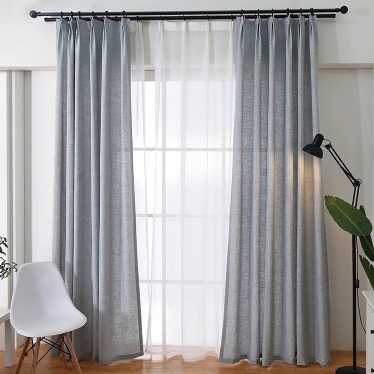 China Factory Wholesale Cheap Price Rideau Rideaux Pour de SalonBlackout Luxury Window Curtains Living Room