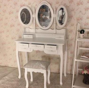 Solid European dressing table Bedroom Furniture Multi-function dresser Table