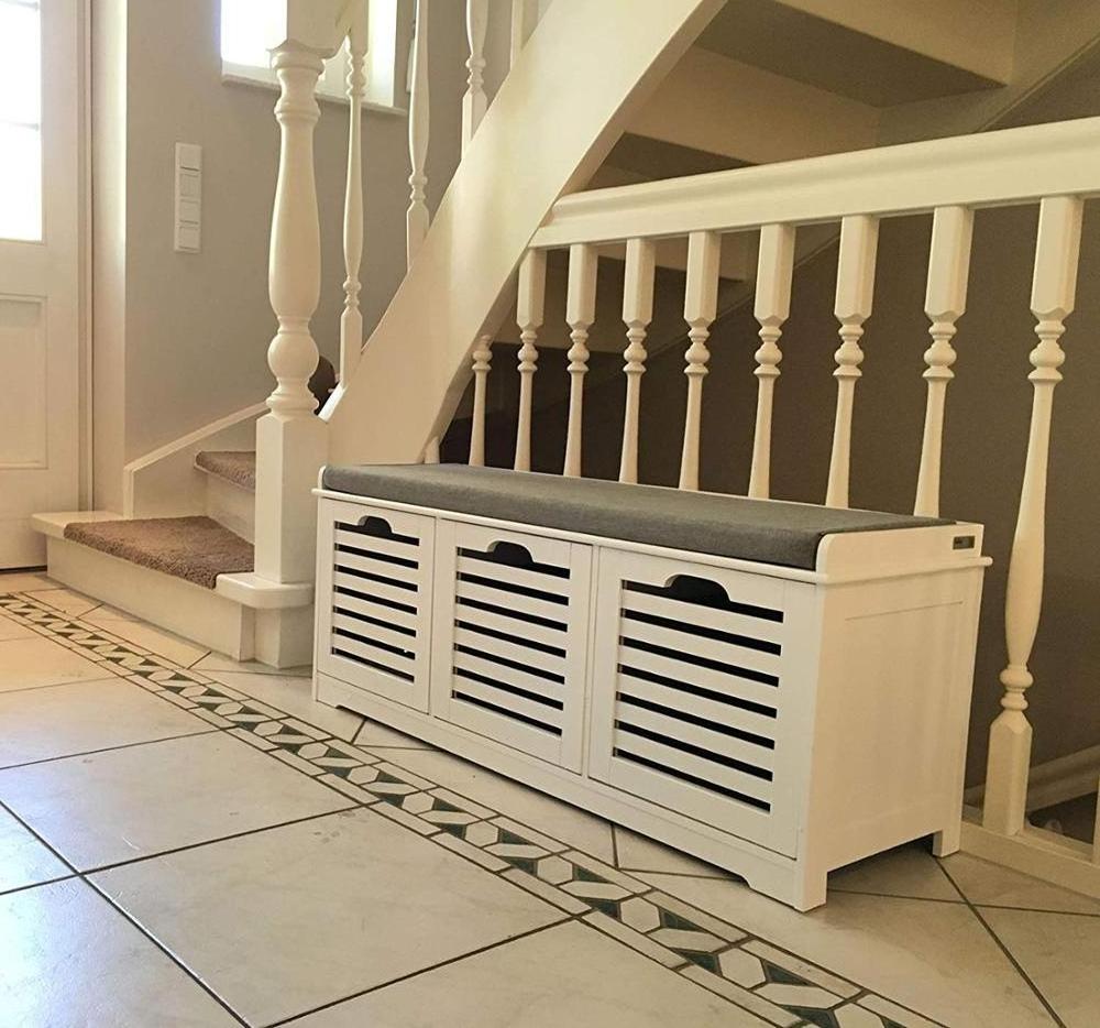 Hallway Seat Storage Bench,Shoe Change Stool