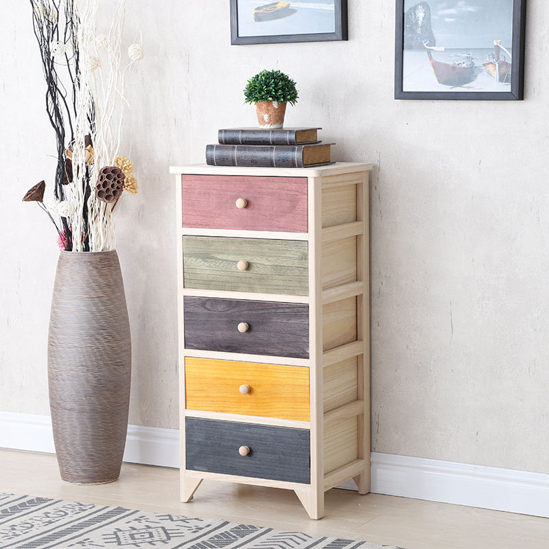 Solid wood modern simple bedside table drawer storage cabinet bedroom fighting cabinet living room against the wall cabinet