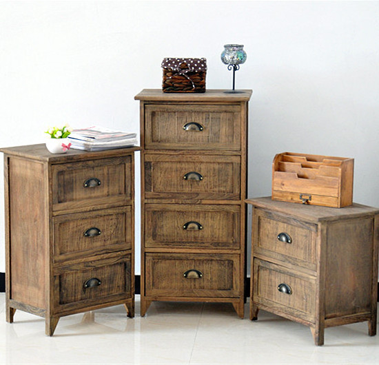 Home furniture receive ark solid wood 2 drawers high-grade Cabinet beside storage table