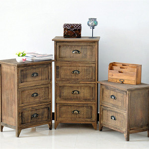 Home furniture receive ark solid wood 2 drawers high-grade Cabinet beside storage table