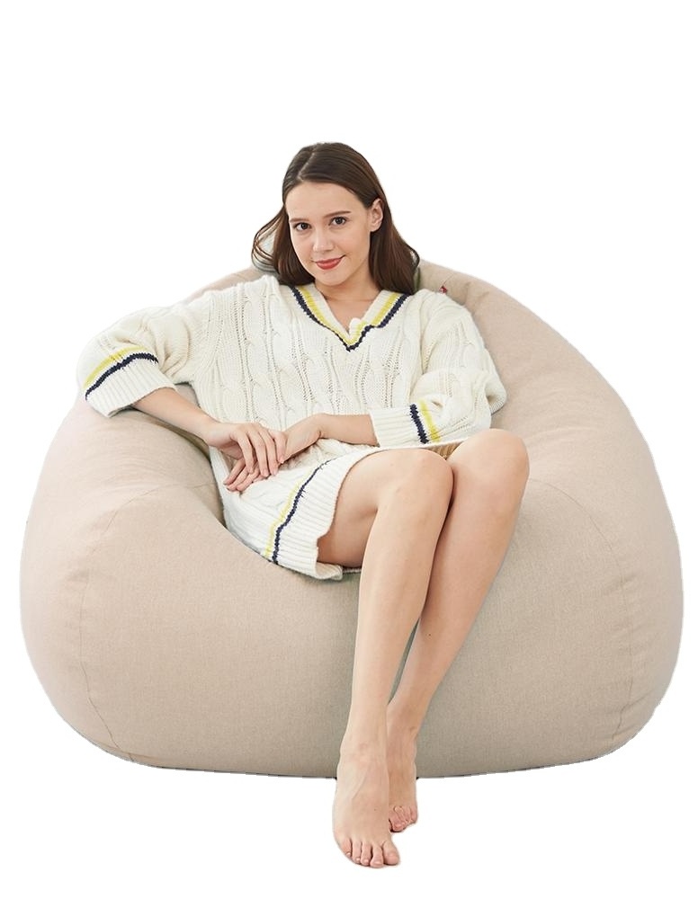 Home Soft Lazy Sofa Cozy Single Chair Durable Furniture Unfilled Lounge Bean Bag