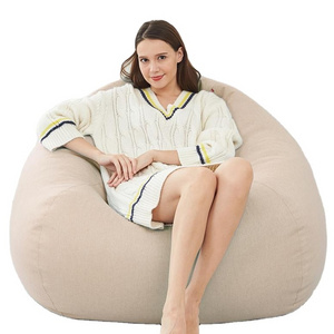 Home Soft Lazy Sofa Cozy Single Chair Durable Furniture Unfilled Lounge Bean Bag