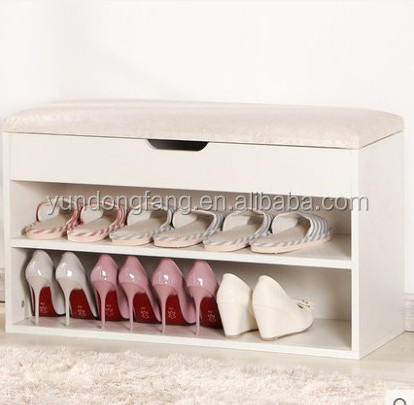 China manufacturer wood shoe rack shoe cabinet bench