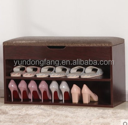 China manufacturer wood shoe rack shoe cabinet bench