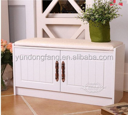 Modern Wooden Shoe  Cabinet Ottoman Bench Entryway Hallway White Shoe Storage rack with seat