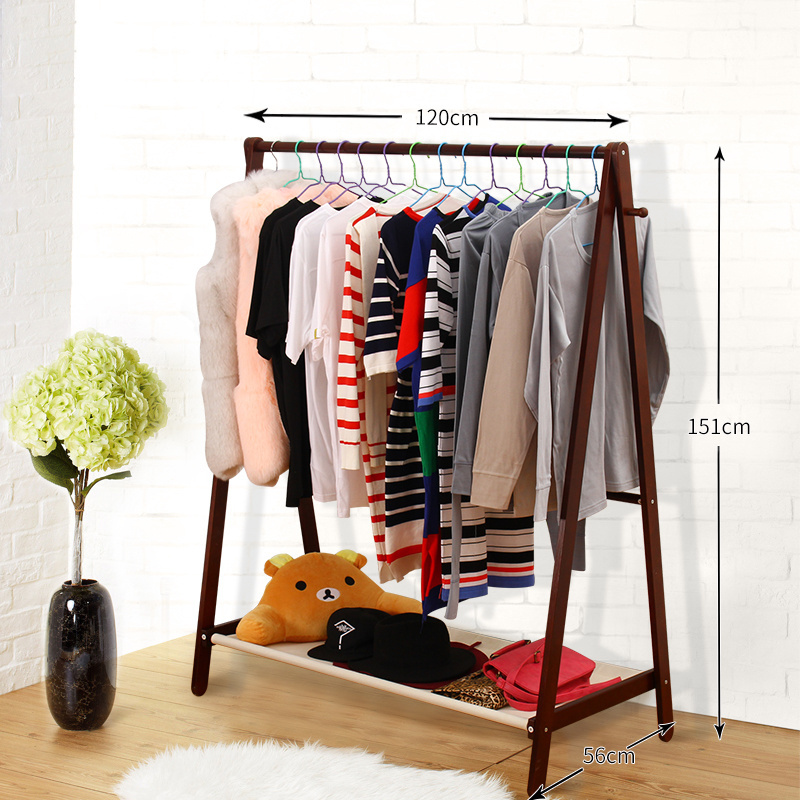 New design wooden coat hanger shelf bedroom furniture clothes coat rack