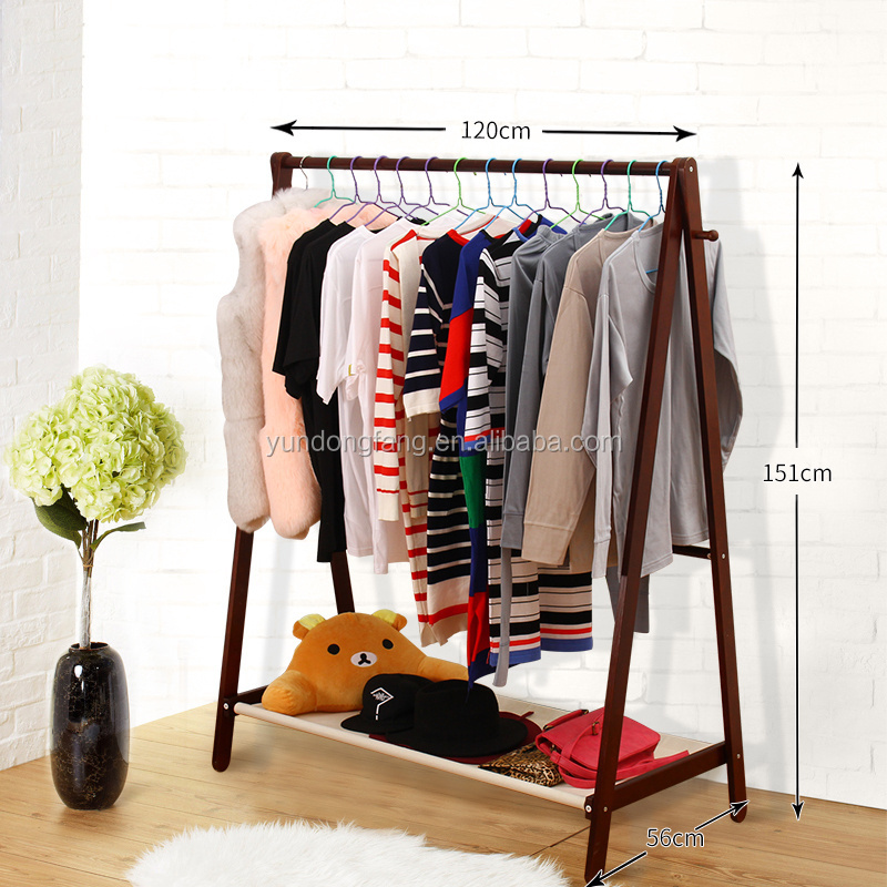 Wholesale real wood is A simple word fold clothes hanger/ export clothes-horse tie rack