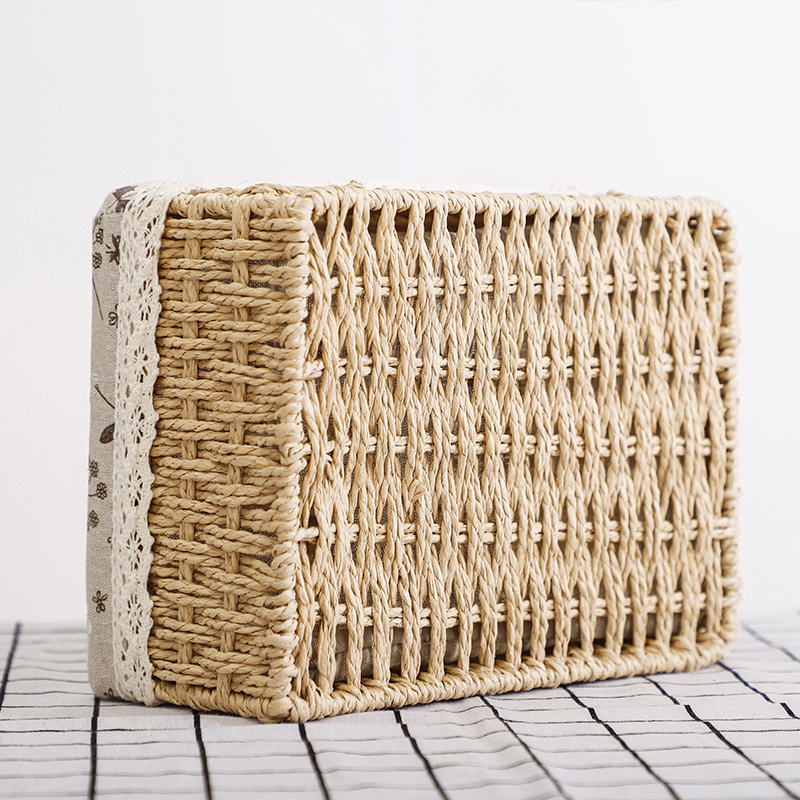 Home entry storage baskets wicker desktop organizer basket living room storage box snacks miscellaneous storage baskets