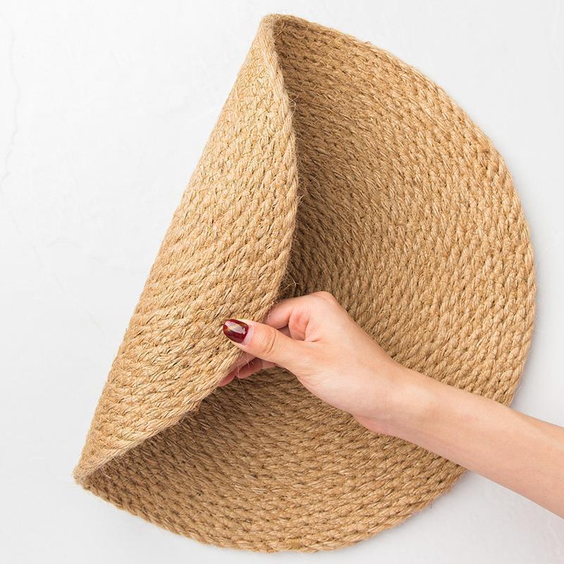 Japanese Heat resistant Holder Rattan Cup Coasters Dining Table Mat Hand Woven cotton rope linen Placemats