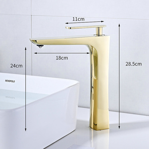 YUNDOOM OEM Gold Washbasin Bathroom Mixer Brass Musluk Wasserhan China Wholesale Deck Mounted Commercial Water Tap Basin Faucet