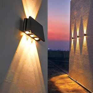 Modern waterproof led up and down outdoor lighting lamp solar wall light