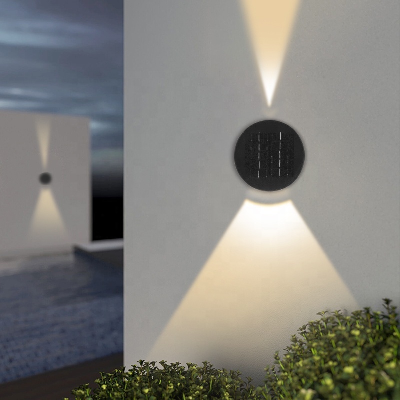 Outdoor wall up and down lights outdoor decoration up and down solar wall light for garden