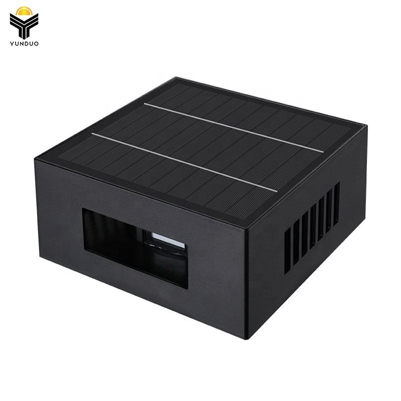 Outdoor waterproof solar powered led wall lights up and down light