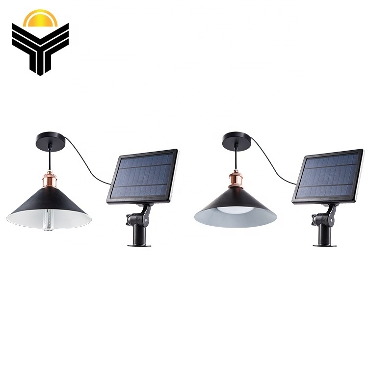 Yunduo garden black and gold pendant light gazebo lights outdoor solar shed light