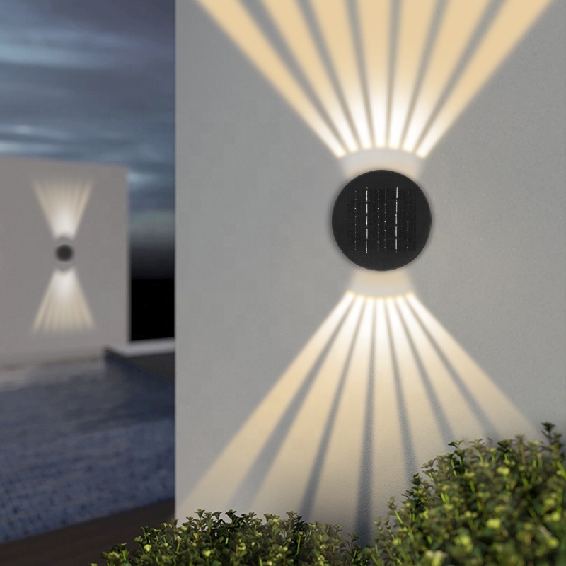 Outdoor wall up and down lights outdoor decoration up and down solar wall light for garden