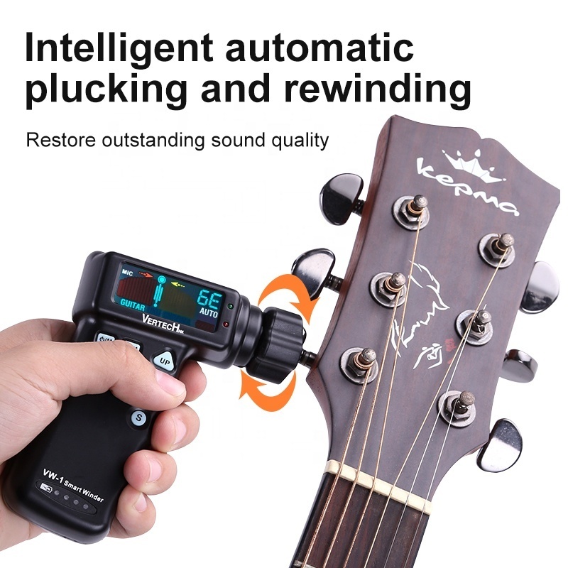 Verterchnk Automatic Tuning Without Turning The Knob Manually Automatic Guitar Tuner Can Be Charged Guitar Tuner Oem