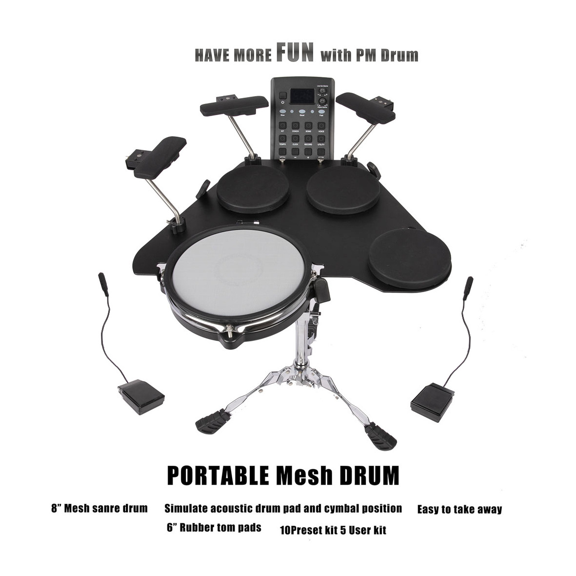 Portable digital drum set 8