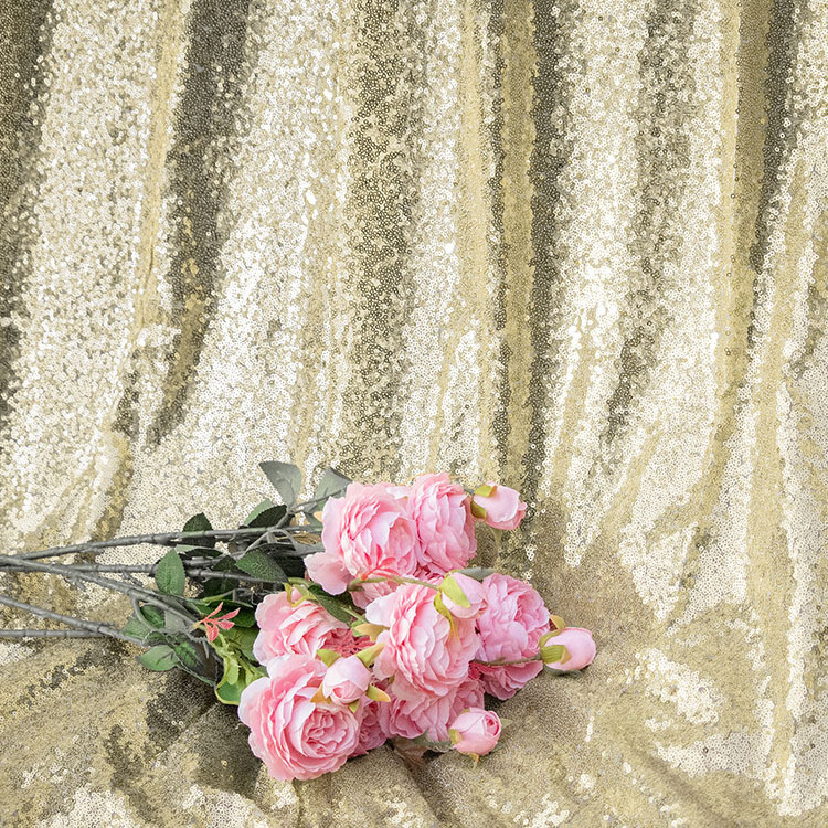 Cheaper Fabric Luxury Gold Wedding Backdrop Wedding Decorations Sequin Curtain Backdrop