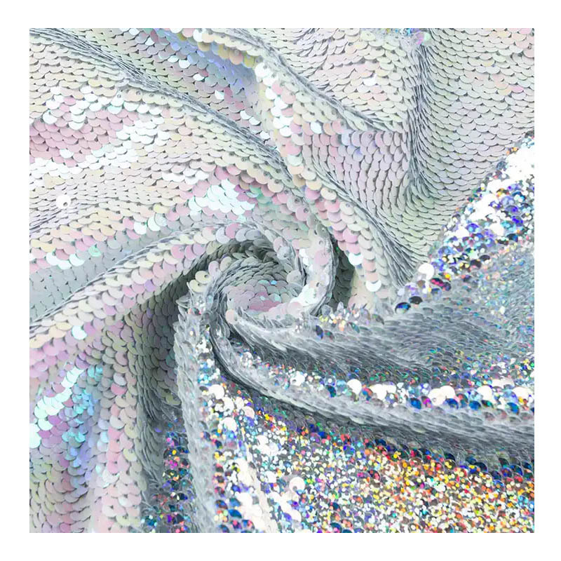 Wholesale Factory Direct Net Fashionable Party Shiny Reversible Sequin Fabric