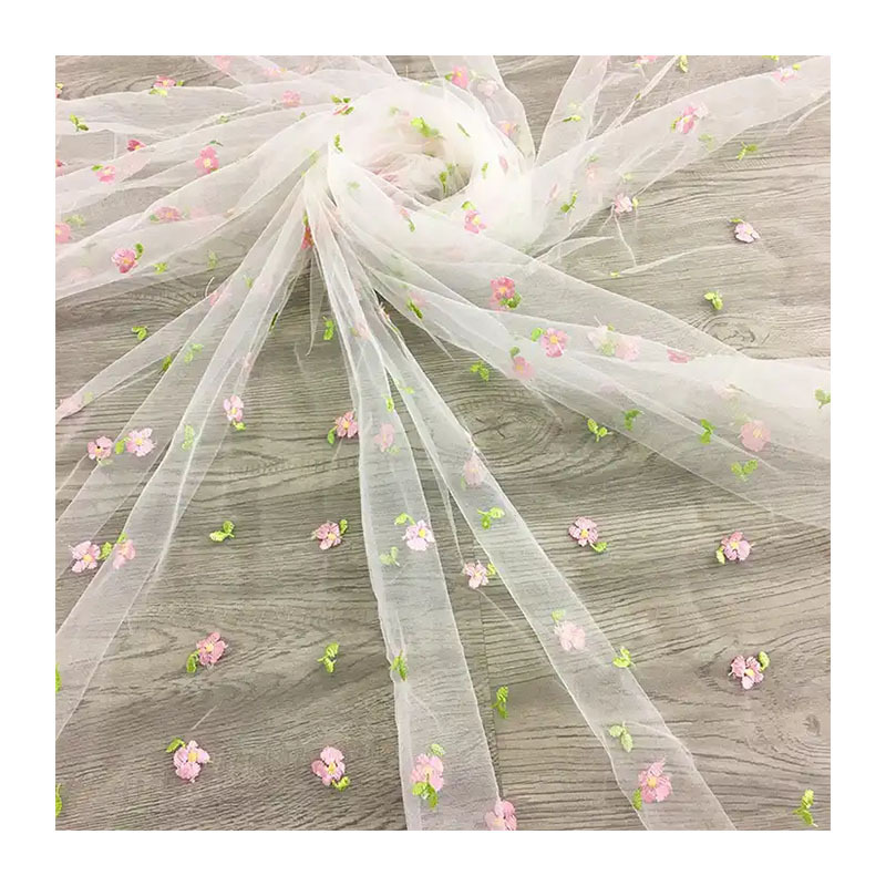 100% polyester wedding dress party use tulle mesh floral maglia floreale lace fabric wholesale embroidery net mesh flower cloth