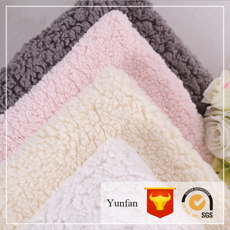 Manufacturers single-sided cotton lamb velvet for pillow pajamas home clothes knitted flannel cotton velvet Lamb Wool fabric