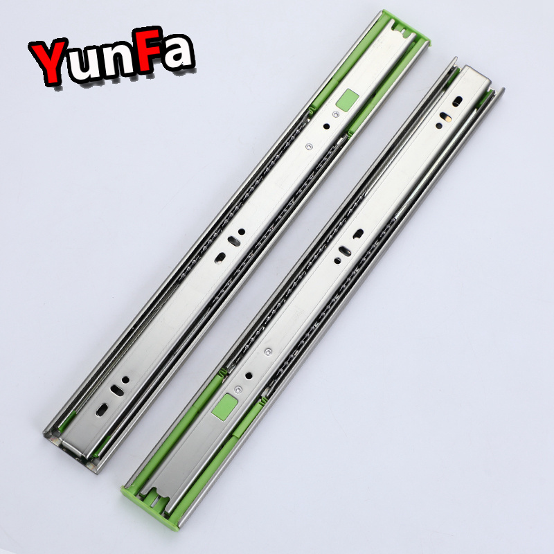 Buffering Shut Self Close Drawer Rail Auto Lock Popup Hydraulic Telescopic Channel Ball Bearing 45mm Soft Close Drawer Slide