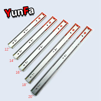 3 fold 45mm Drawer Slide Auto Popup Touch Self Open Rebound Drawer Rail Telescopic Channel Soft Close Push Open Drawer Slide