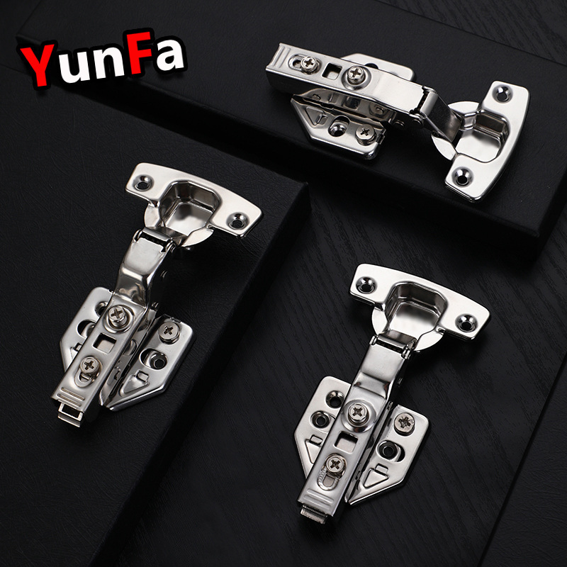 Adjustable Hydraulic Soft Closing Buffering Cabinet Door Hinge Stainless Steel Self-discharge Full Overlay 3D Hinge