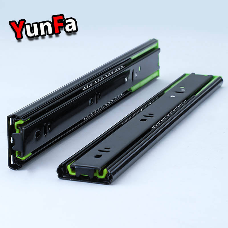 450mm 18 inch drawer slide auto popup soft close ball bearing telescopic channel damper push touch open cabinet drawer slide