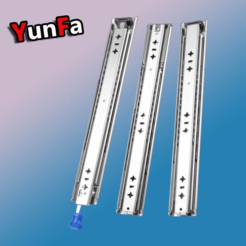 1150mm Fully Extended Heavy-duty 46 inch Drawer Slides Lock Telescopic Channel Slides for Aluminum Toolbox Waterproof Truck