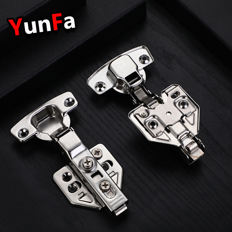 3D Adjustable Hydraulic Soft Closing Buffering Furniture Cabinet Hinge Clip On Self-discharge Stainless Steel Door Hinge