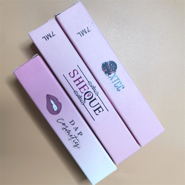 Wholesale Custom Paper Box Transparent Lip Gloss Lipstick Tube Packaging Box Slim Paper Packaging Boxes Printing Paper Packaging