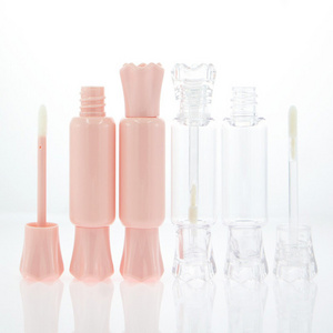 12ml Candy shape cute pink transparent empty lip gloss bottle container clear lipgloss tubes