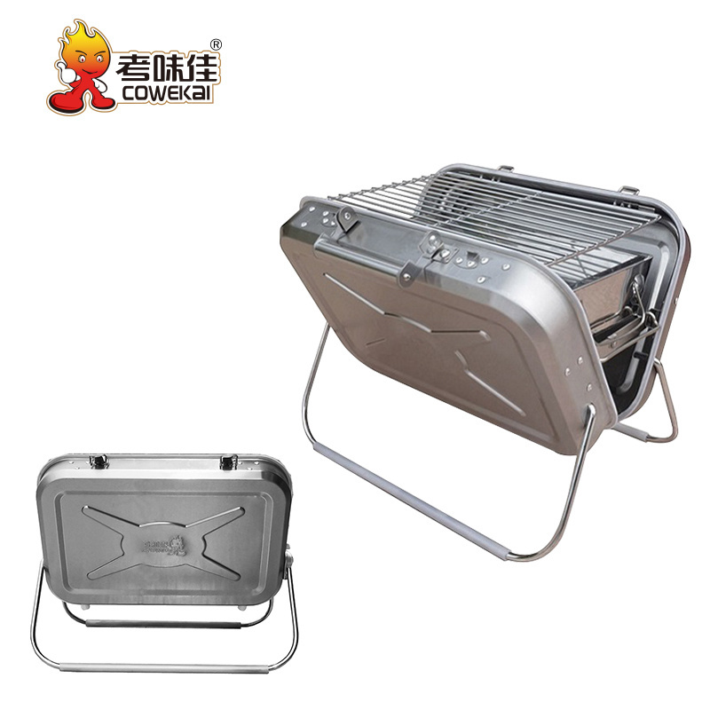 Outdoor Picnic Portable Carbon Barbecue Stove Camping Travel Foldable Mini Stainless Steel Charcoal BBQ Grill