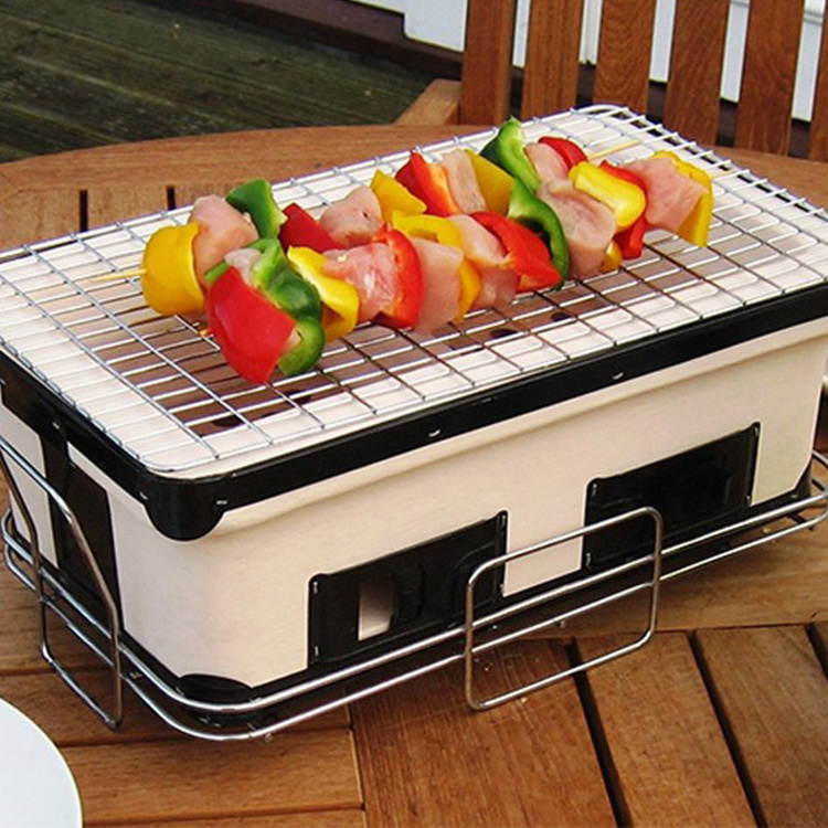 Wholesale Mini Japanese Style Yakitori Grill Ceramic Tabletop Grill Charcoal Hibachi Kebab Grill