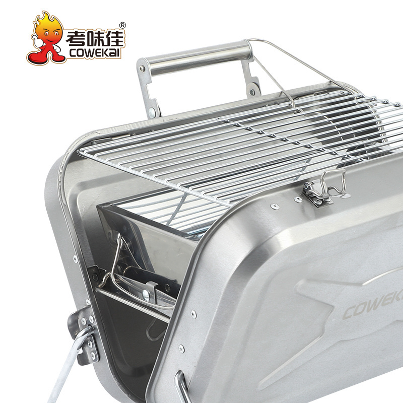 High Quality Outdoor Camping Table Grill Portable Folding Stainless Steel Charcoal Grills BBQ