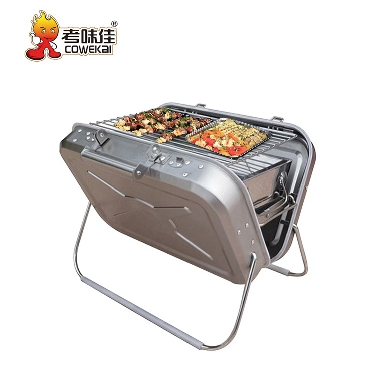 Outdoor Picnic Portable Carbon Barbecue Stove Camping Travel Foldable Mini Stainless Steel Charcoal BBQ Grill