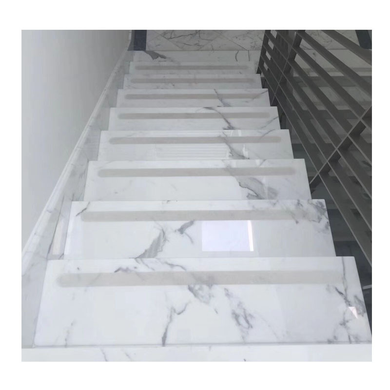 European Design Interior Marble Carved Stair Treads And Risers Italy white marble decorative stair stairs