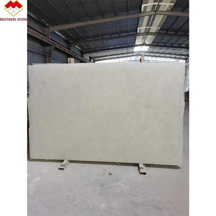 High Quality Translucent Ice Age Onyx Backlit White Marble Slab Natural Stone Form for Wall Panel Table Top Countertop Hotels