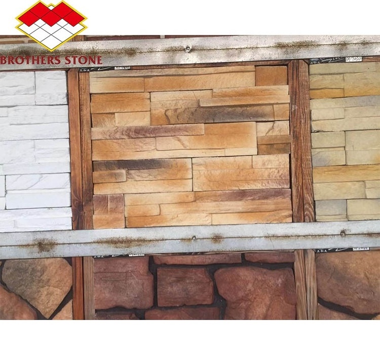 Modern Artificial Faux Stone Wall Panels Outdoor PU Stone