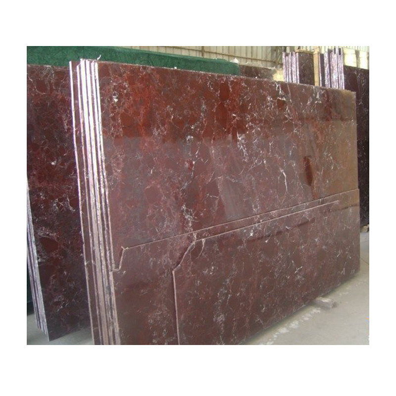 Natural Brown Rose Red Polished MarbleTurkish Red Rosso Levanto red marble with white veins