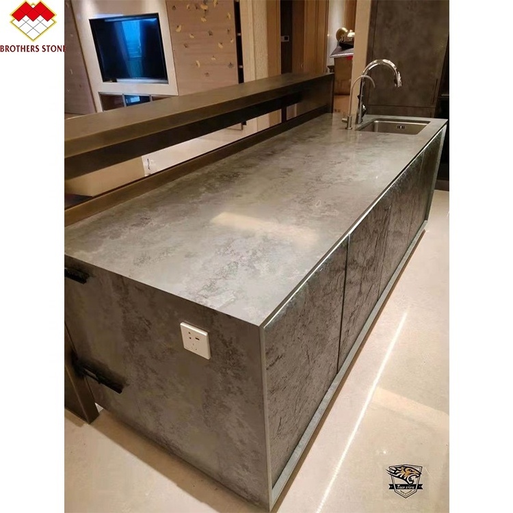 Hot sale  customized Prefab White Granite Countertop Matching Kitchen Cabinets Countertops slab