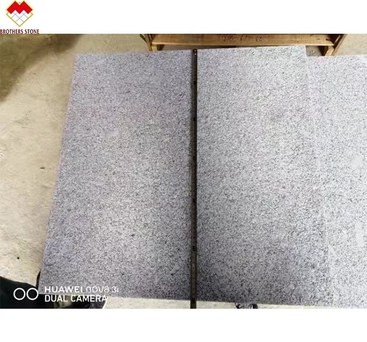 Cheap Chinese ash grey granite G603 slab flamed light grey granite step and riser